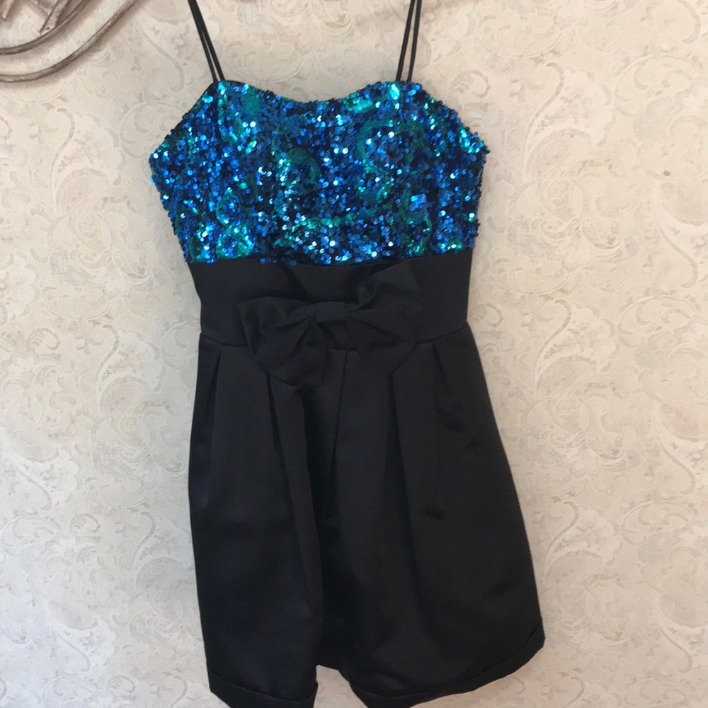 Sparkly mermaid blue dress with corset